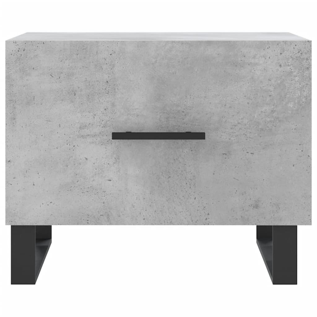 Coffee tables, 2 pcs., concrete gray, 50x50x40 cm, composite wood