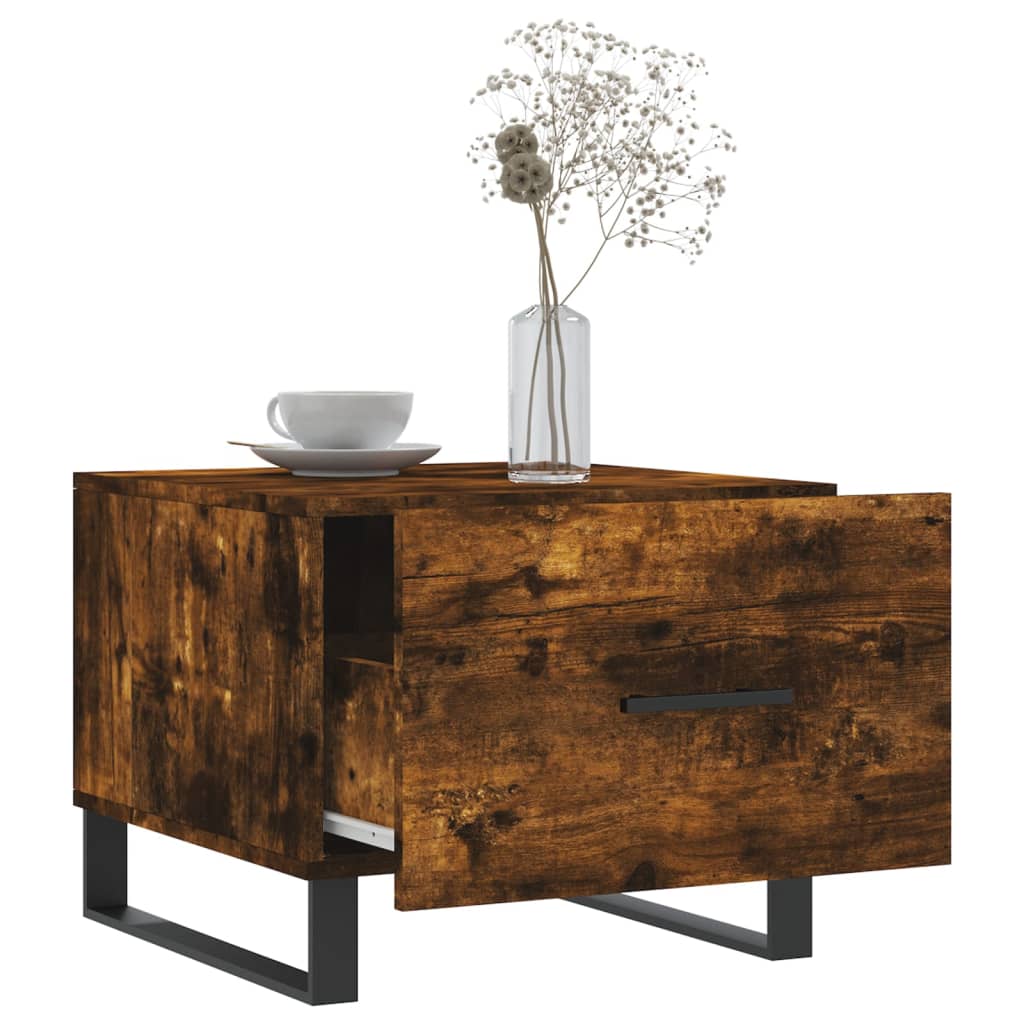 Coffee table, smoky oak, 50x50x40 cm, processed wood