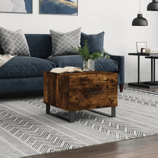 Coffee table, smoky oak, 50x50x40 cm, processed wood