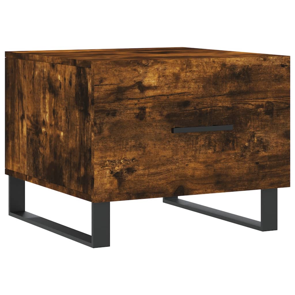 Coffee tables 2 pcs. smoky oak 50x50x40 cm composite wood