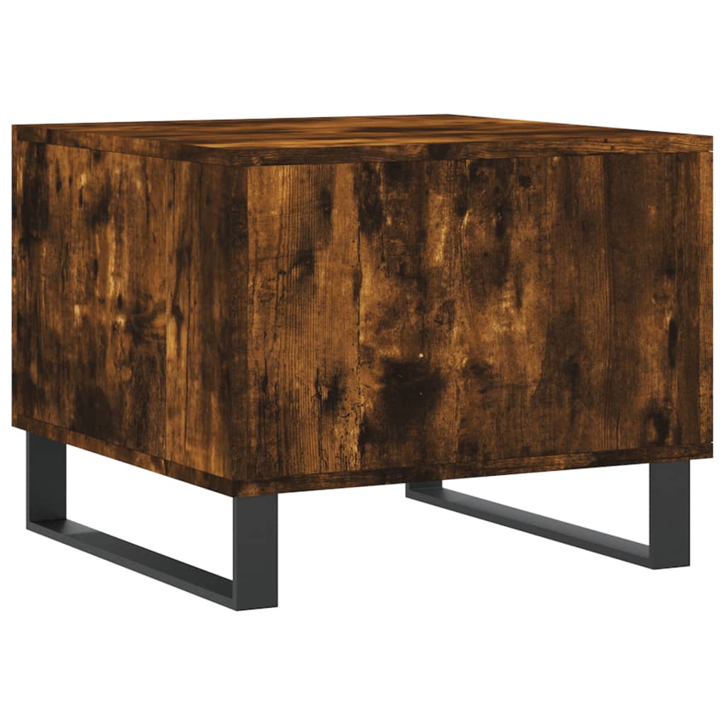 Coffee tables 2 pcs. smoky oak 50x50x40 cm composite wood