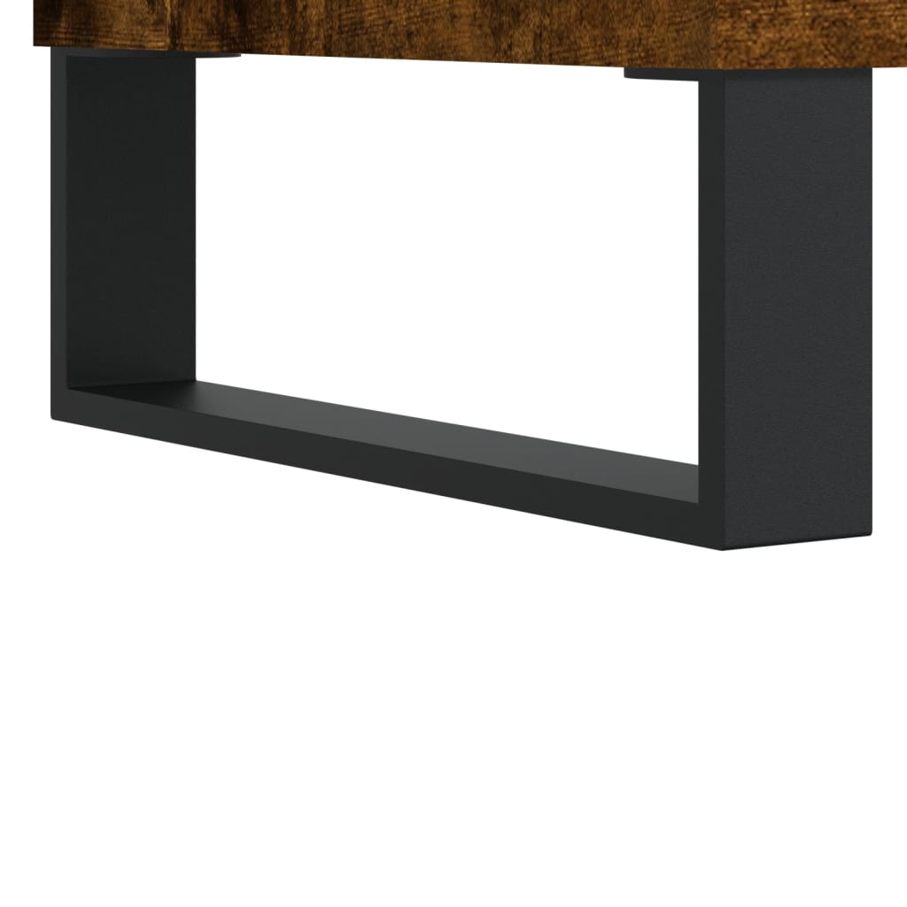 Coffee tables 2 pcs. smoky oak 50x50x40 cm composite wood