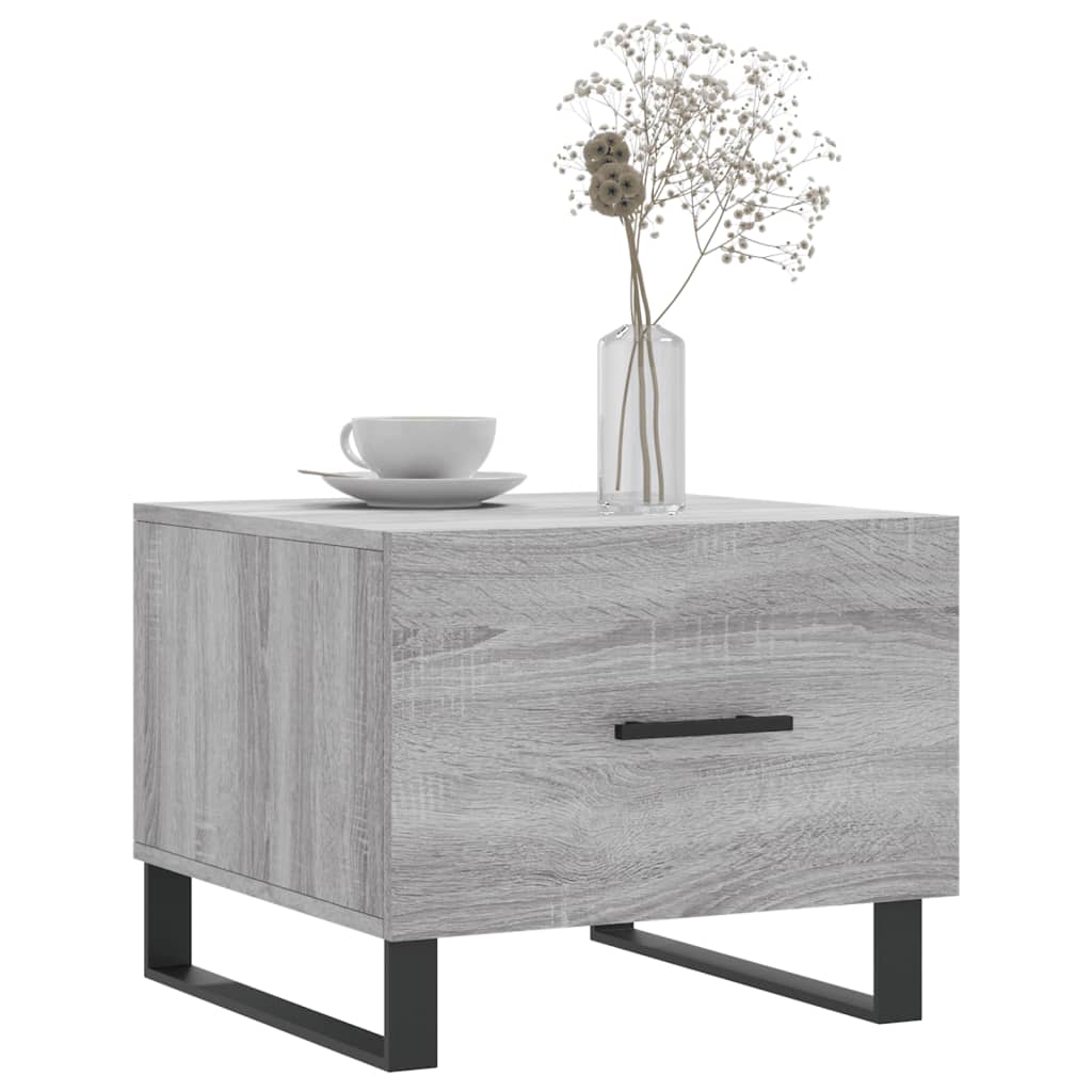 Coffee table, sonoma grey, 50x50x40 cm, processed wood