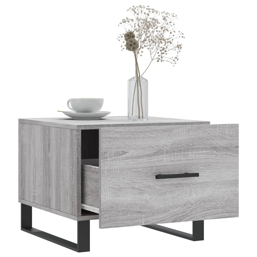 Coffee table, sonoma grey, 50x50x40 cm, processed wood
