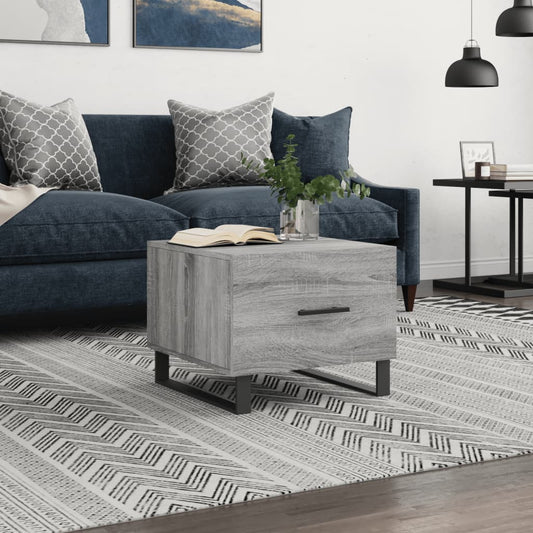 Coffee table, sonoma grey, 50x50x40 cm, processed wood