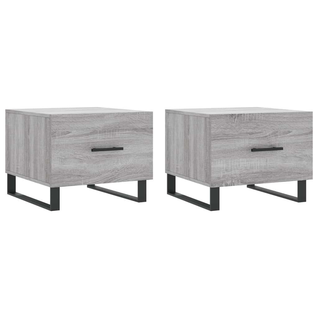 Coffee tables, 2 pcs., sonoma gray, 50x50x40 cm, composite wood