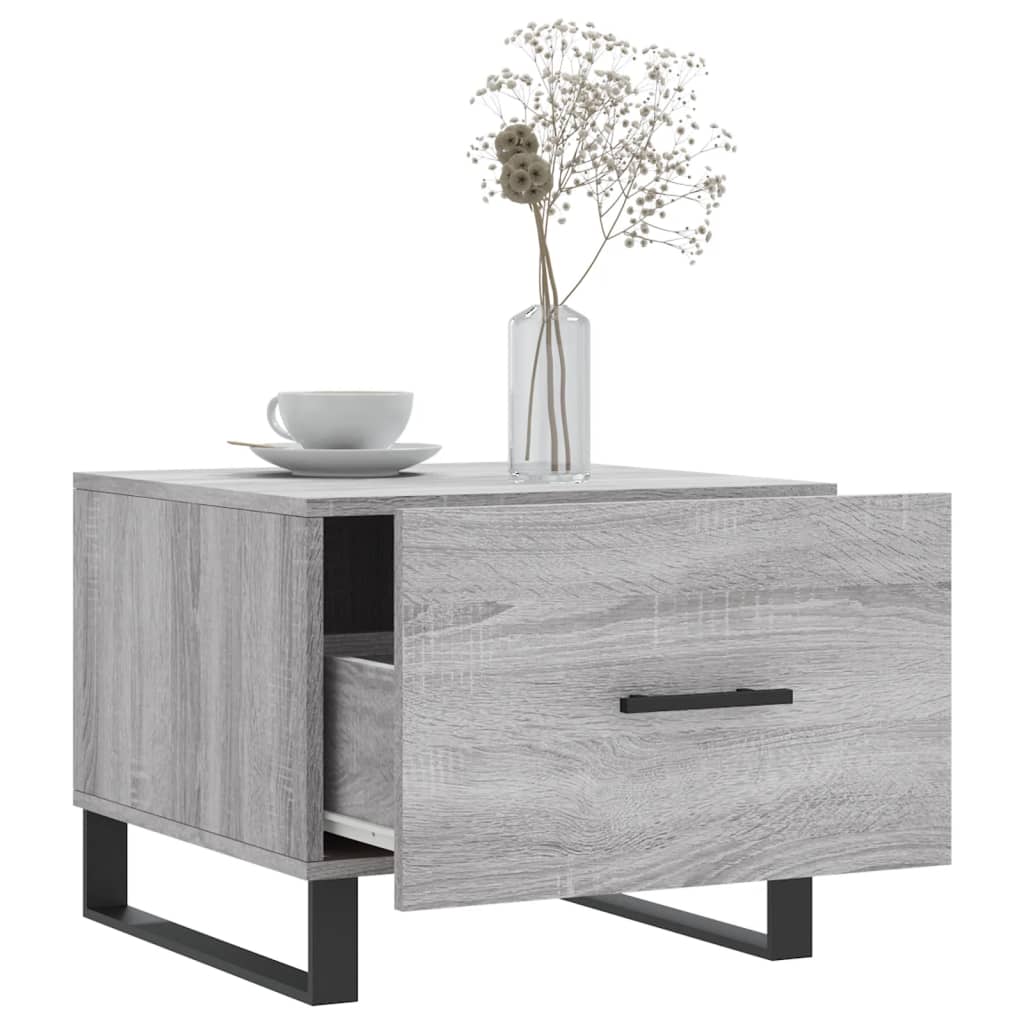 Coffee tables, 2 pcs., sonoma gray, 50x50x40 cm, composite wood