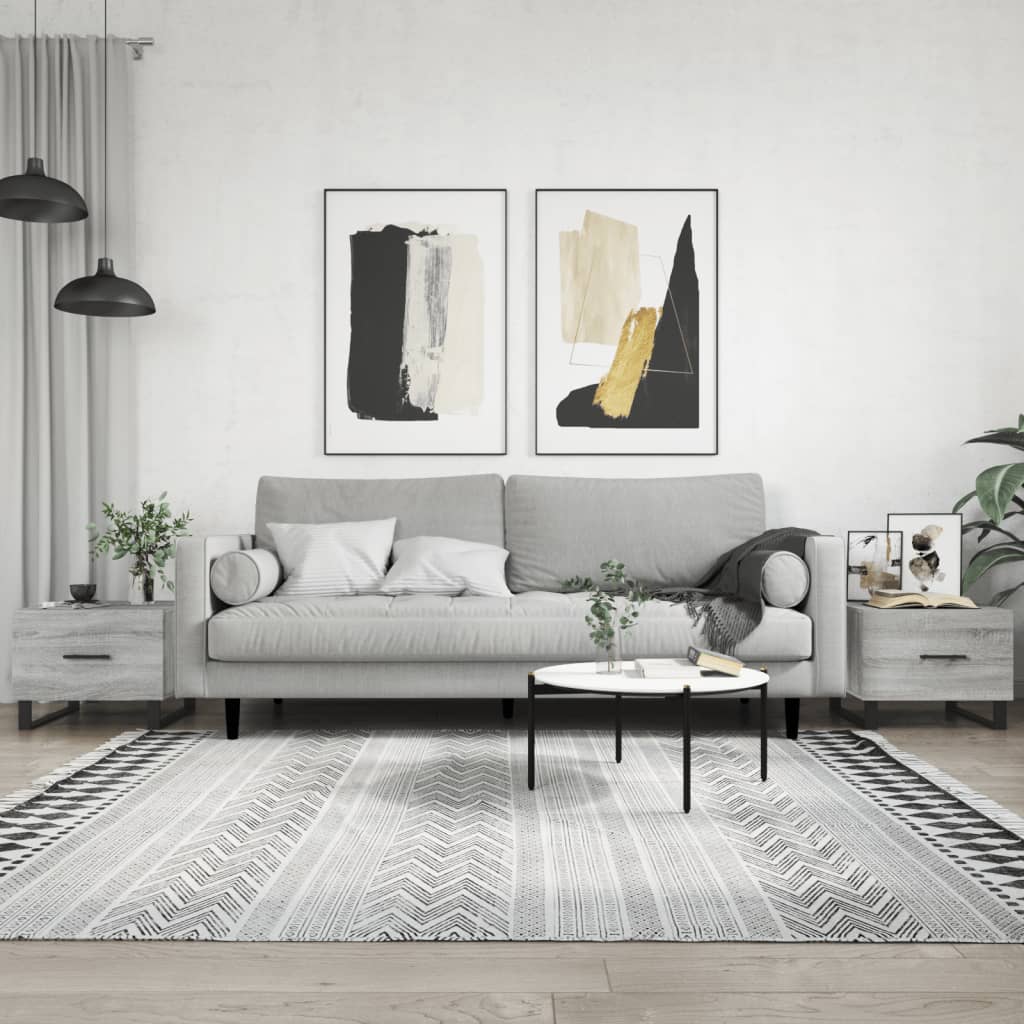 Coffee tables, 2 pcs., sonoma gray, 50x50x40 cm, composite wood