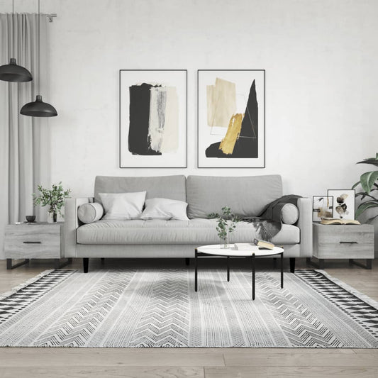 Coffee tables, 2 pcs., sonoma gray, 50x50x40 cm, composite wood