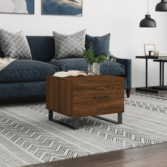 Coffee table, brown oak, 50x50x40 cm, processed wood