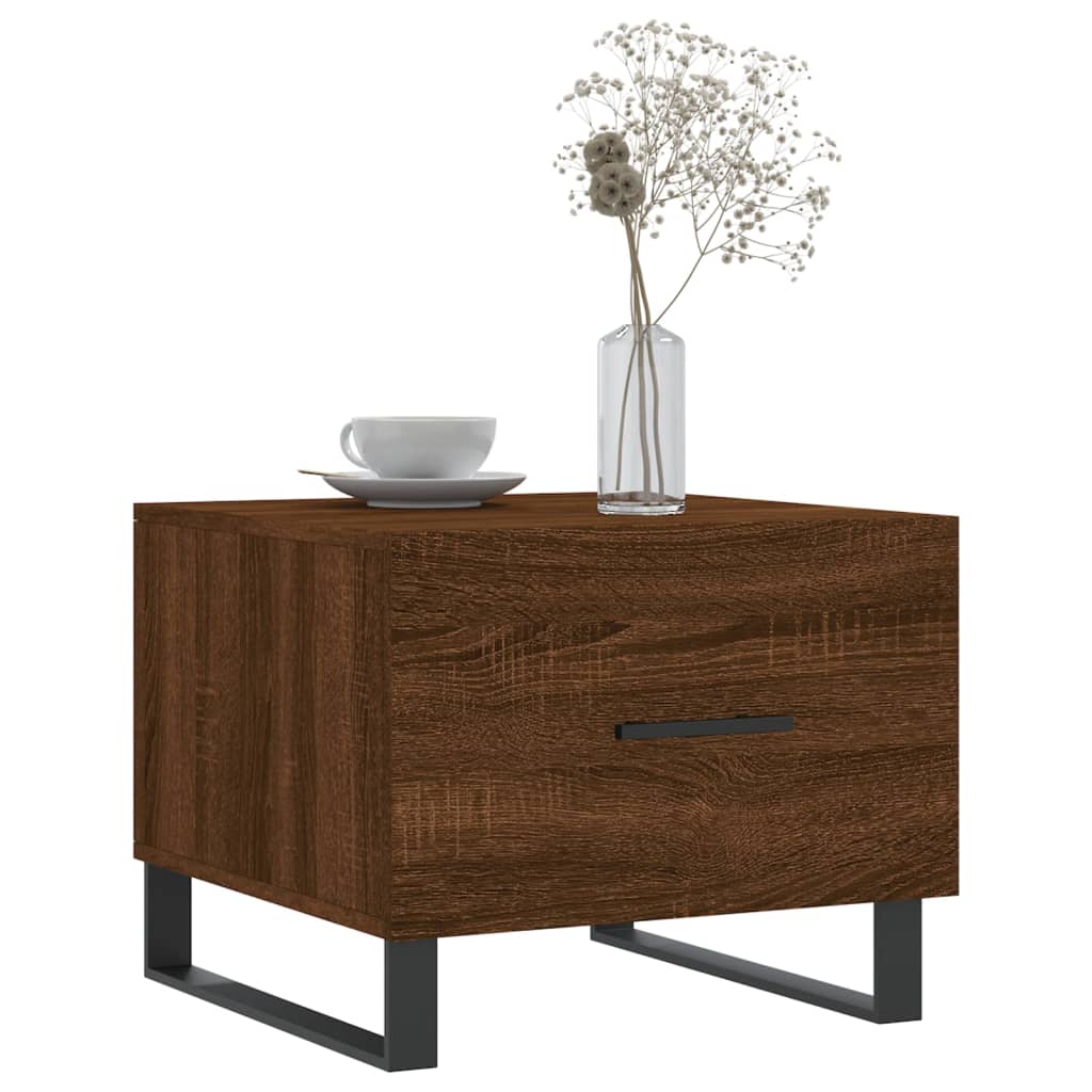 Coffee tables, 2 pcs. brown oak, 50x50x40 cm, composite wood
