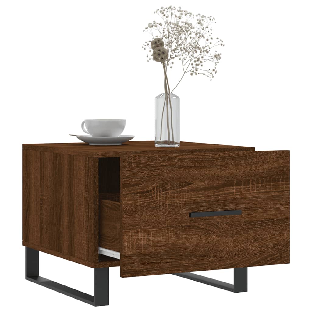 Coffee tables, 2 pcs. brown oak, 50x50x40 cm, composite wood