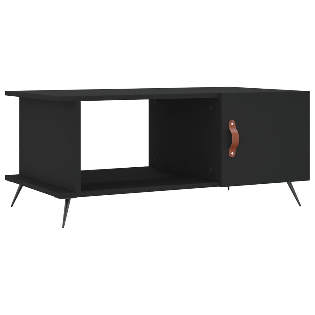 Coffee table, black, 90x50x40 cm, processed wood