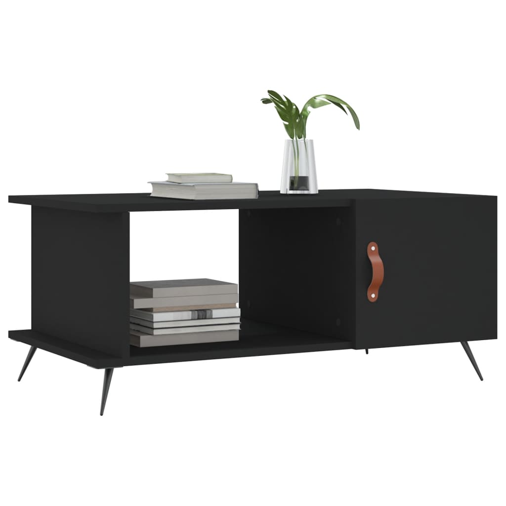 Coffee table, black, 90x50x40 cm, processed wood