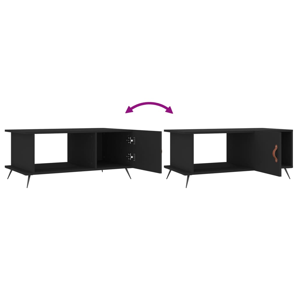 Coffee table, black, 90x50x40 cm, processed wood
