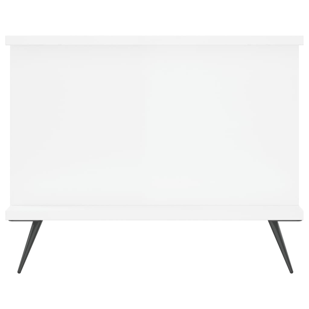 Coffee table, glossy white, 90x50x40 cm, composite wood