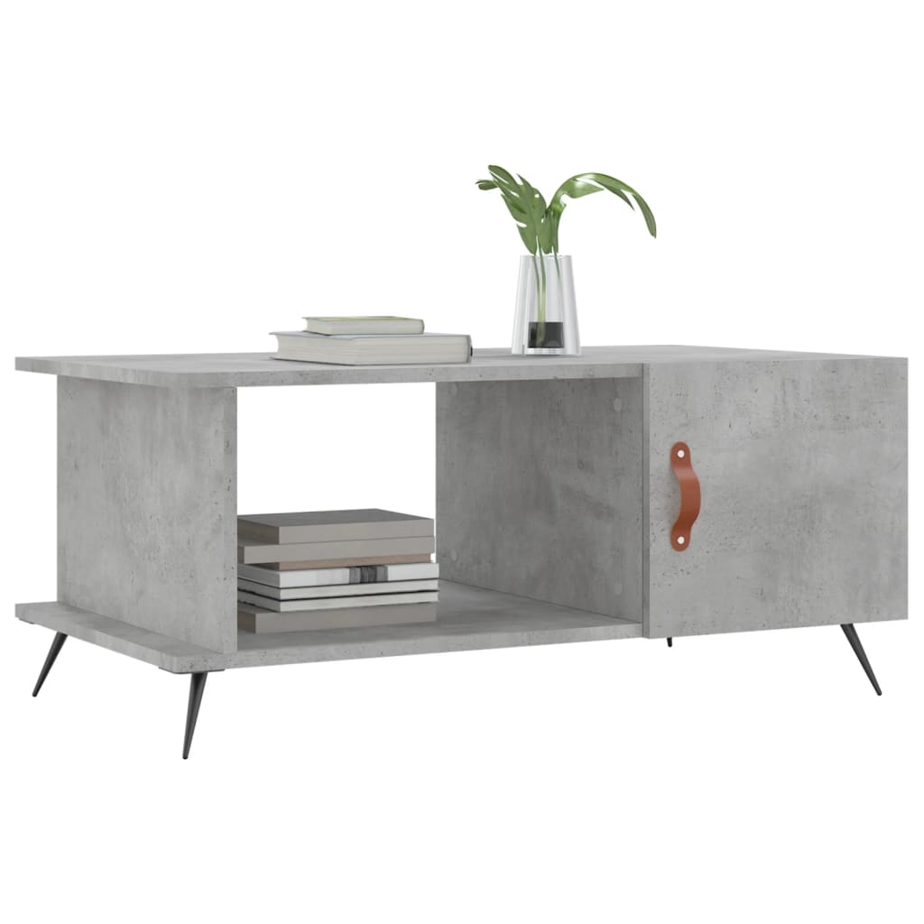 Coffee table, concrete gray, 90x50x40 cm, processed wood
