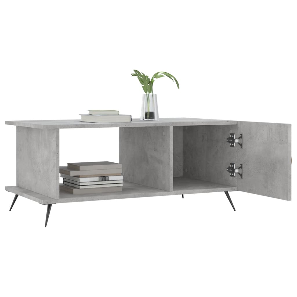 Coffee table, concrete gray, 90x50x40 cm, processed wood