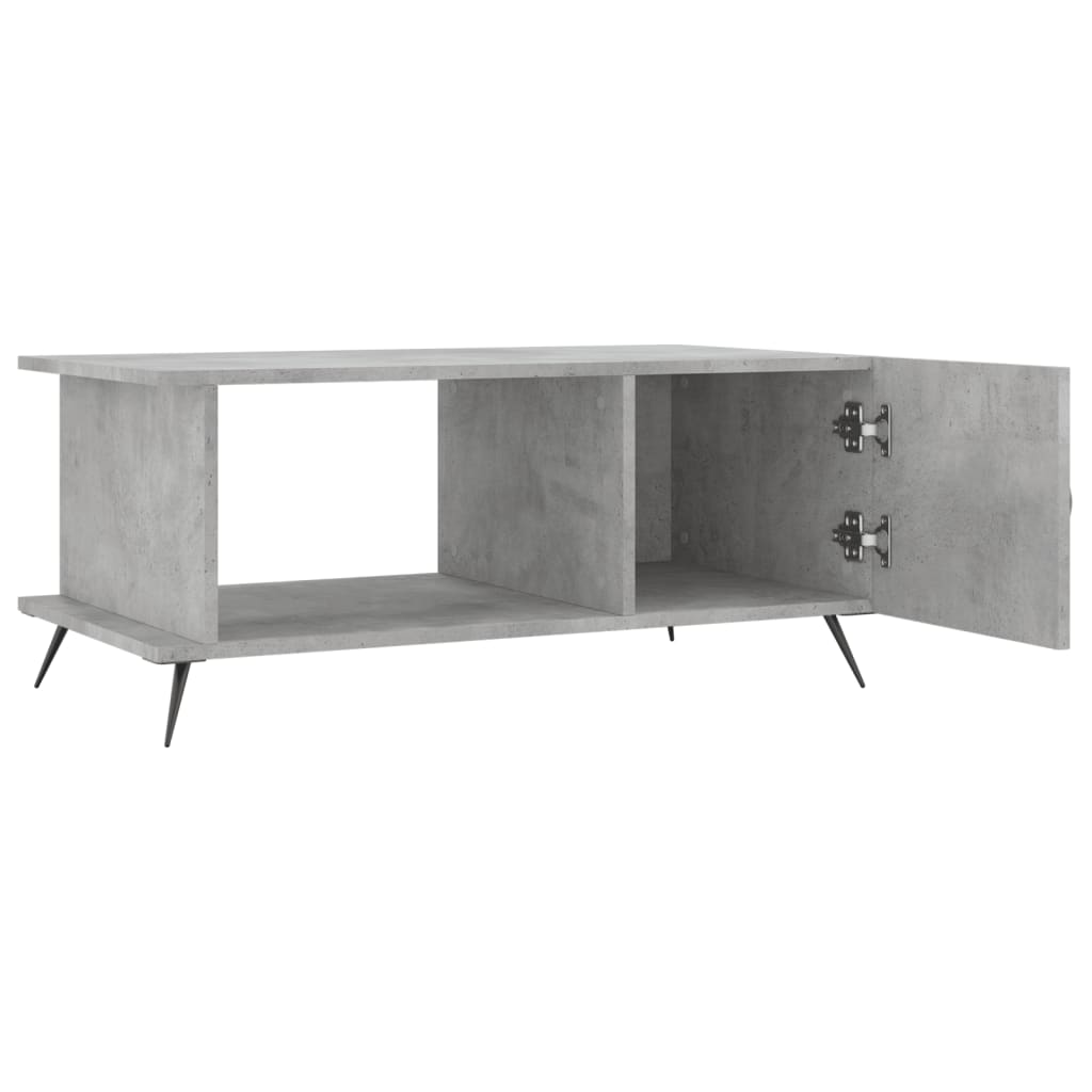 Coffee table, concrete gray, 90x50x40 cm, processed wood