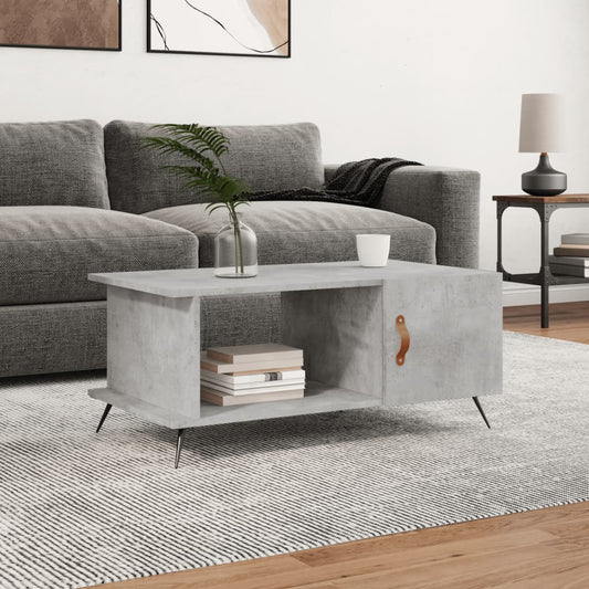 Coffee table, concrete gray, 90x50x40 cm, processed wood