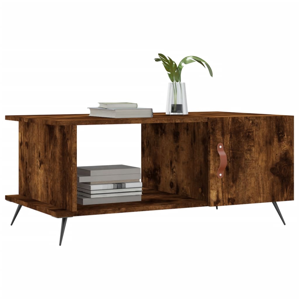 Coffee table, smoky oak, 90x50x40 cm, processed wood