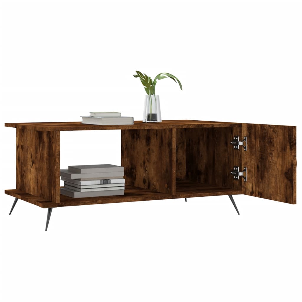 Coffee table, smoky oak, 90x50x40 cm, processed wood