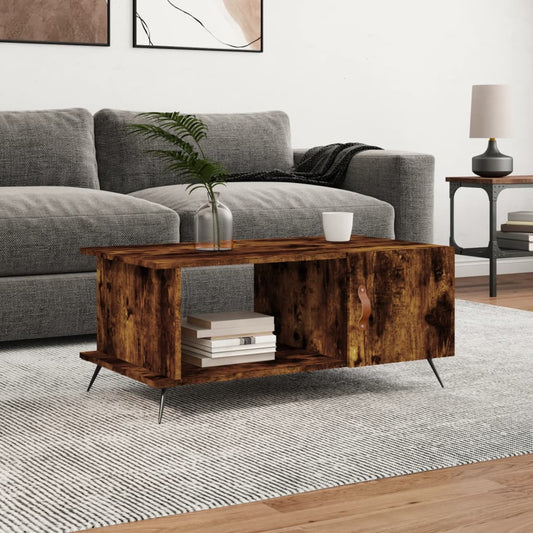 Coffee table, smoky oak, 90x50x40 cm, processed wood
