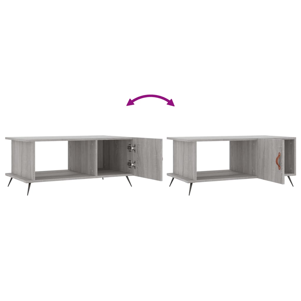 Coffee table, sonoma grey, 90x50x40 cm, processed wood
