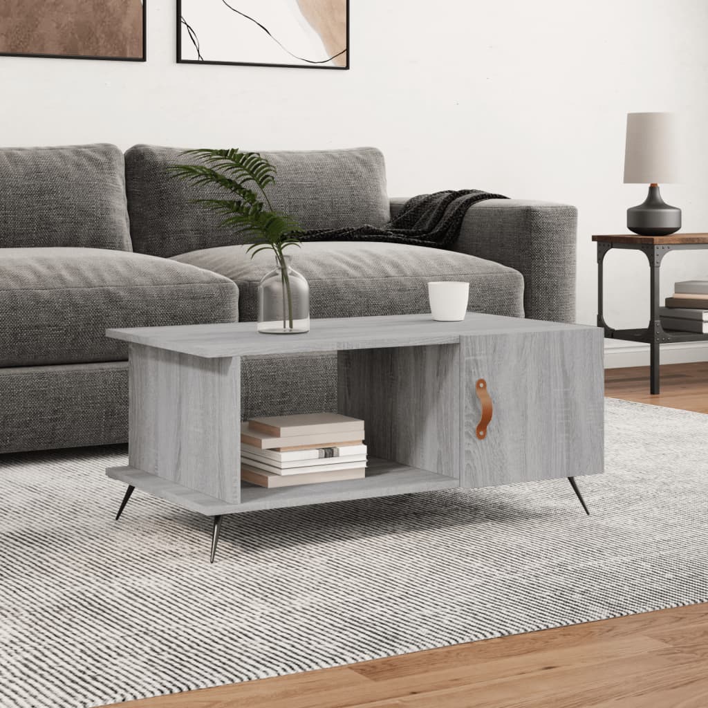 Coffee table, sonoma grey, 90x50x40 cm, processed wood