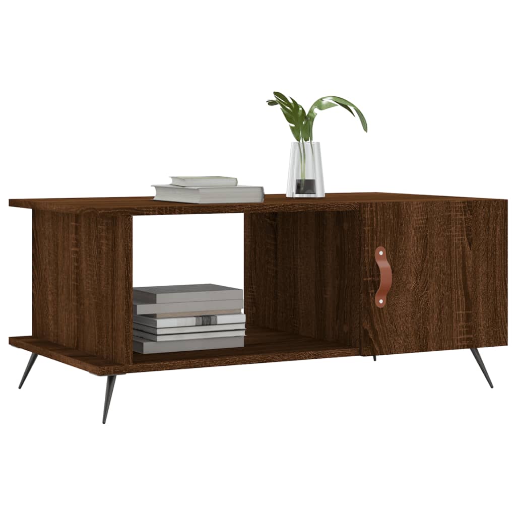 Coffee table, brown oak, 90x50x40 cm, processed wood
