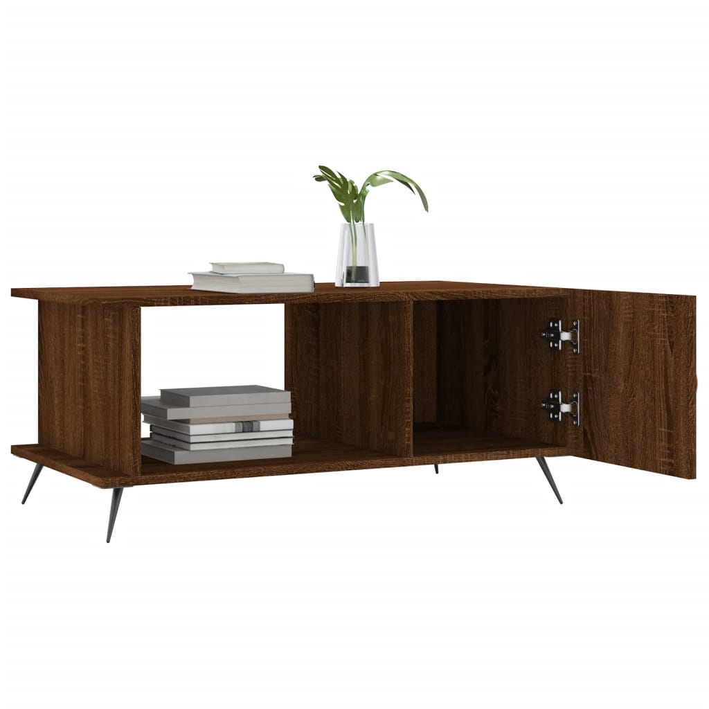 Coffee table, brown oak, 90x50x40 cm, processed wood