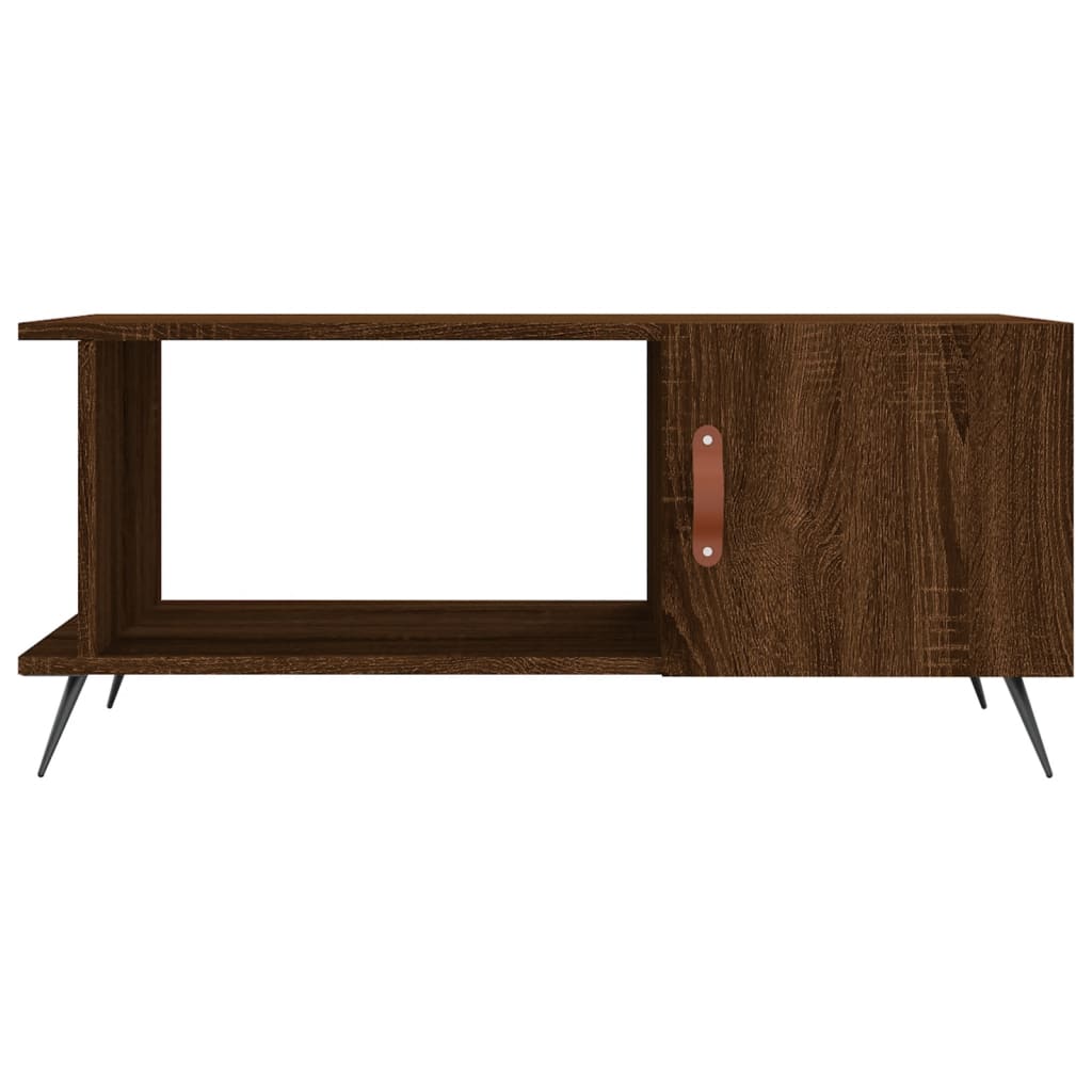 Coffee table, brown oak, 90x50x40 cm, processed wood