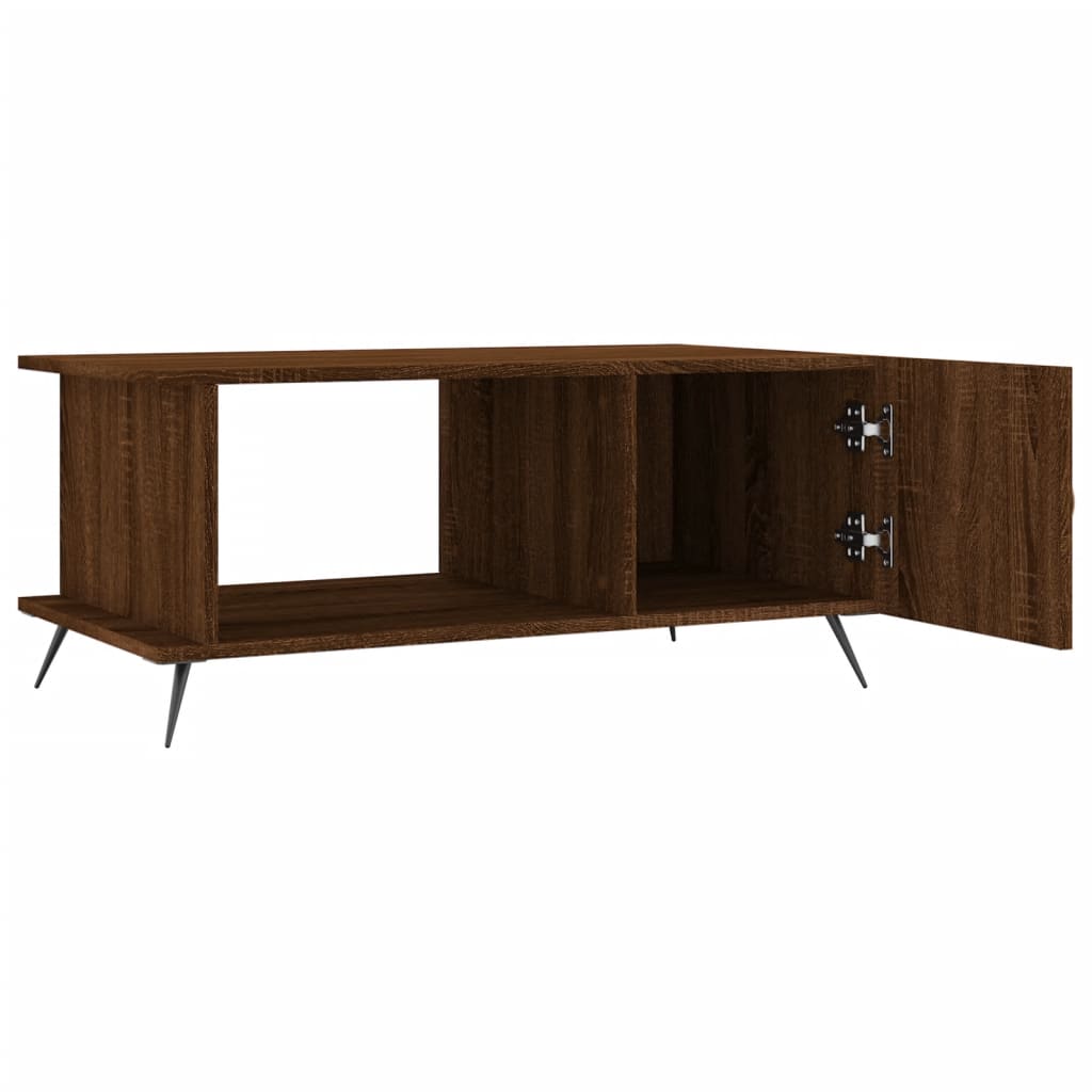 Coffee table, brown oak, 90x50x40 cm, processed wood