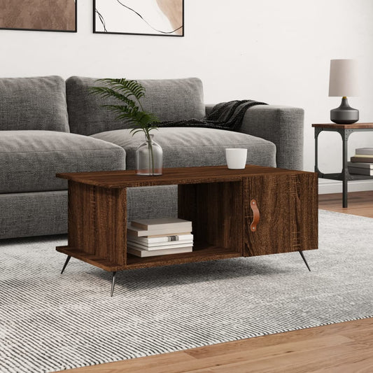 Coffee table, brown oak, 90x50x40 cm, processed wood