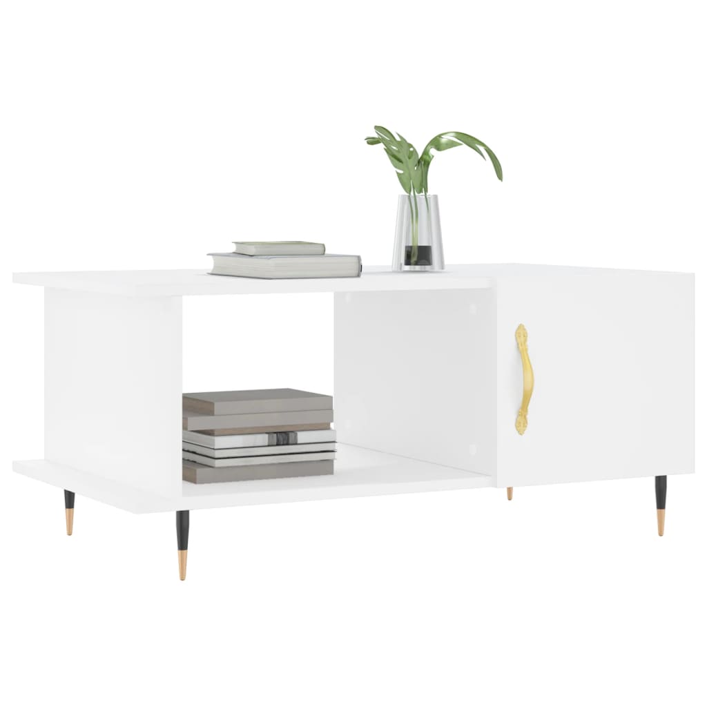Coffee table, white, 90x50x40 cm, processed wood