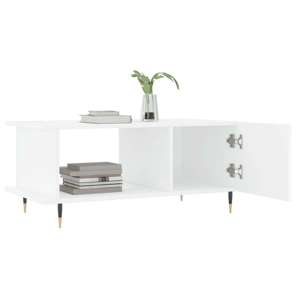 Coffee table, white, 90x50x40 cm, processed wood