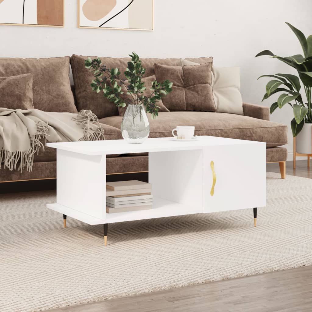 Coffee table, white, 90x50x40 cm, processed wood