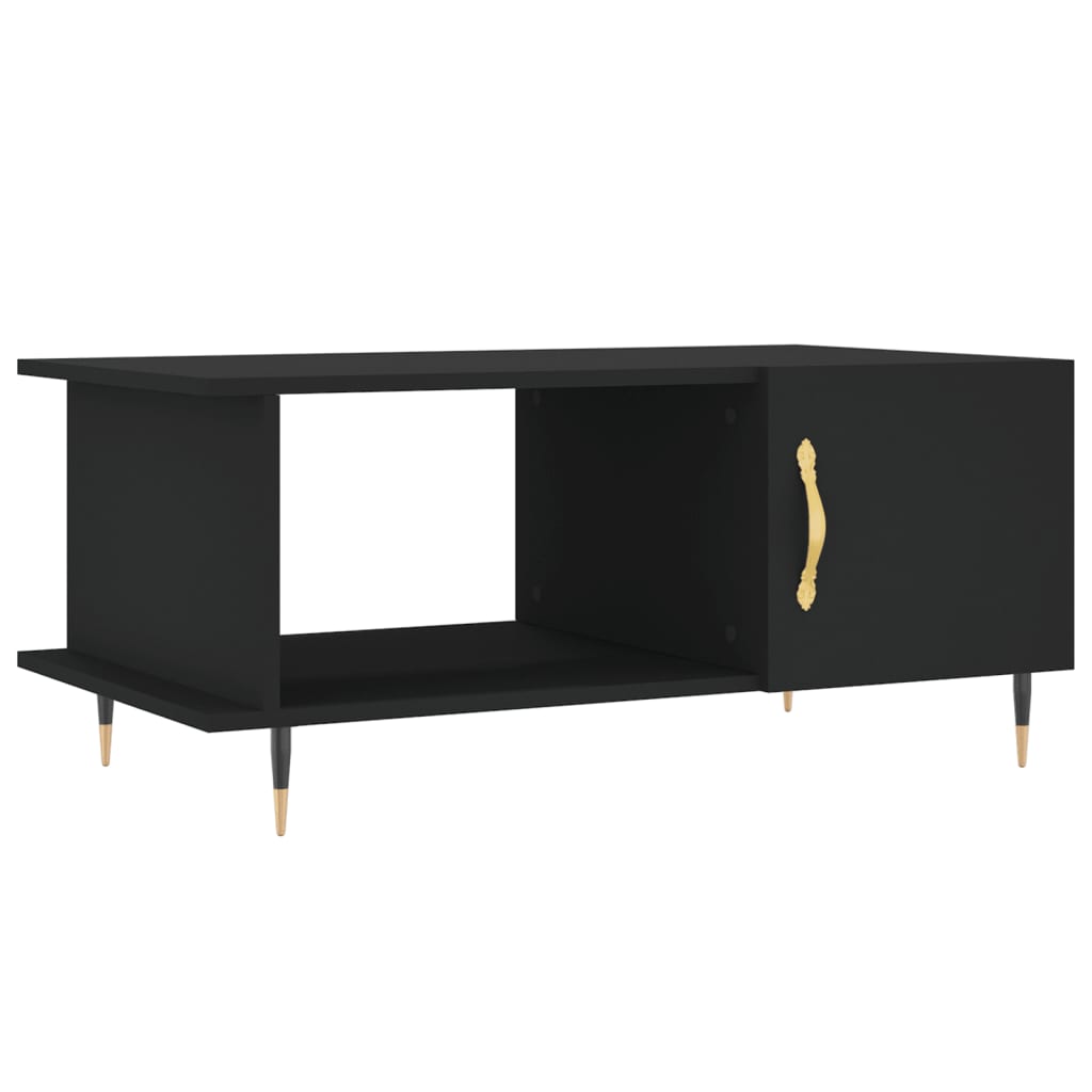 Coffee table, black, 90x50x40 cm, processed wood