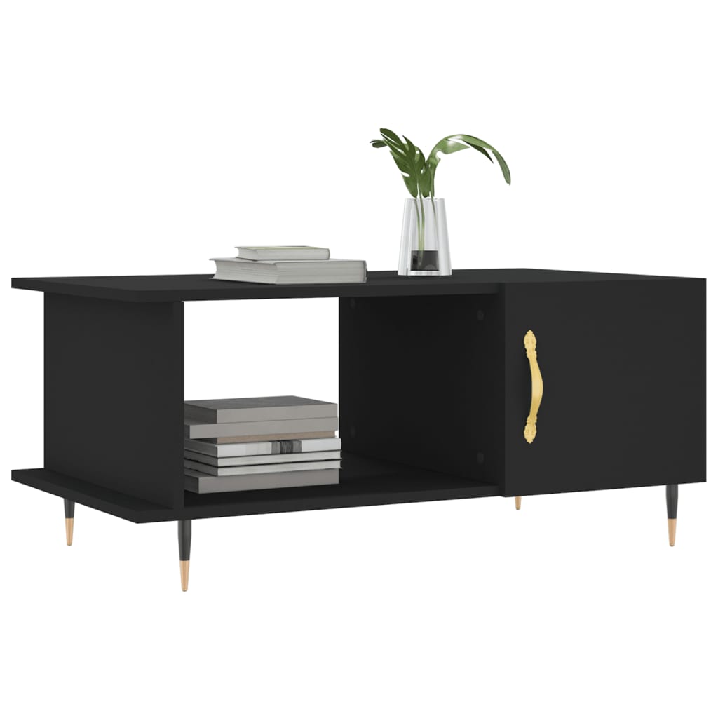 Coffee table, black, 90x50x40 cm, processed wood