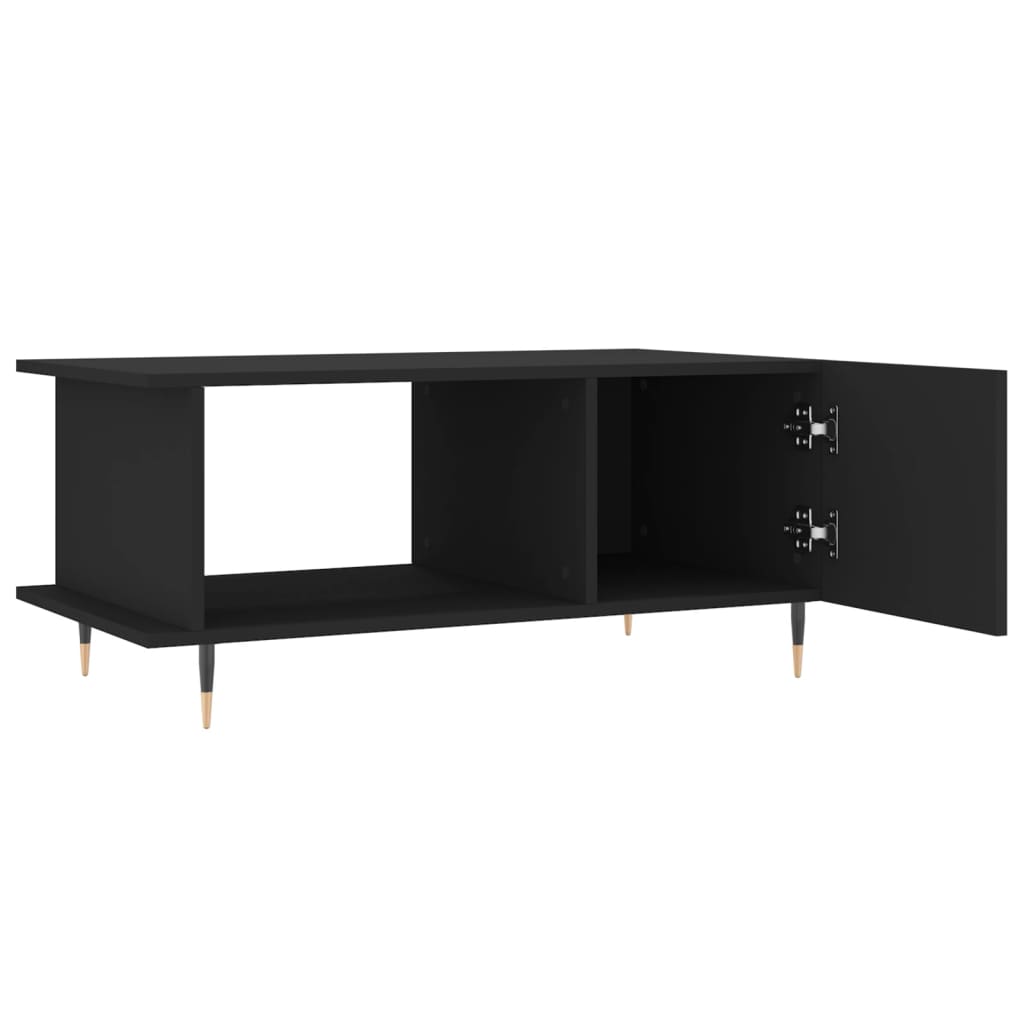Coffee table, black, 90x50x40 cm, processed wood