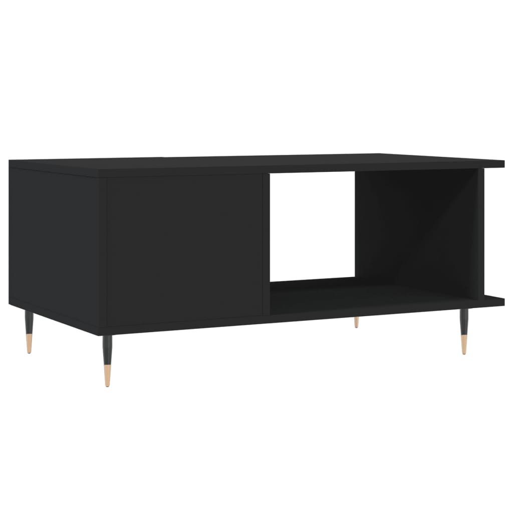 Coffee table, black, 90x50x40 cm, processed wood