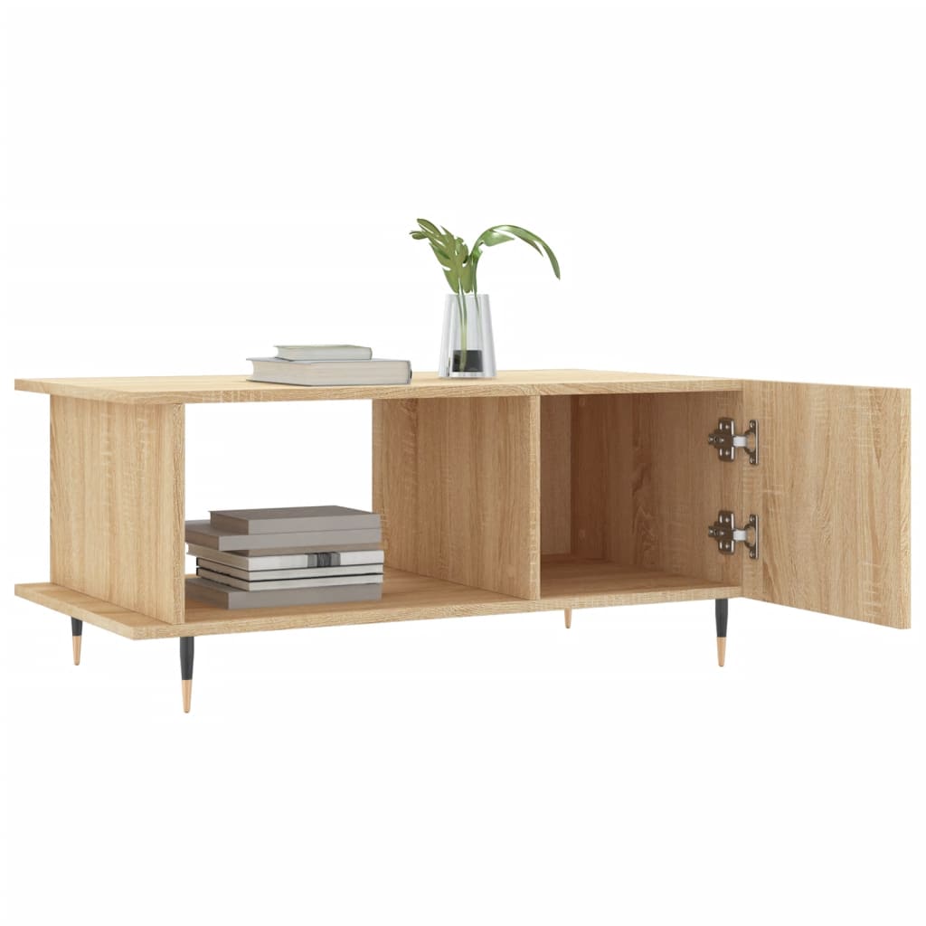 Coffee table, sonoma oak, 90x50x40 cm, processed wood