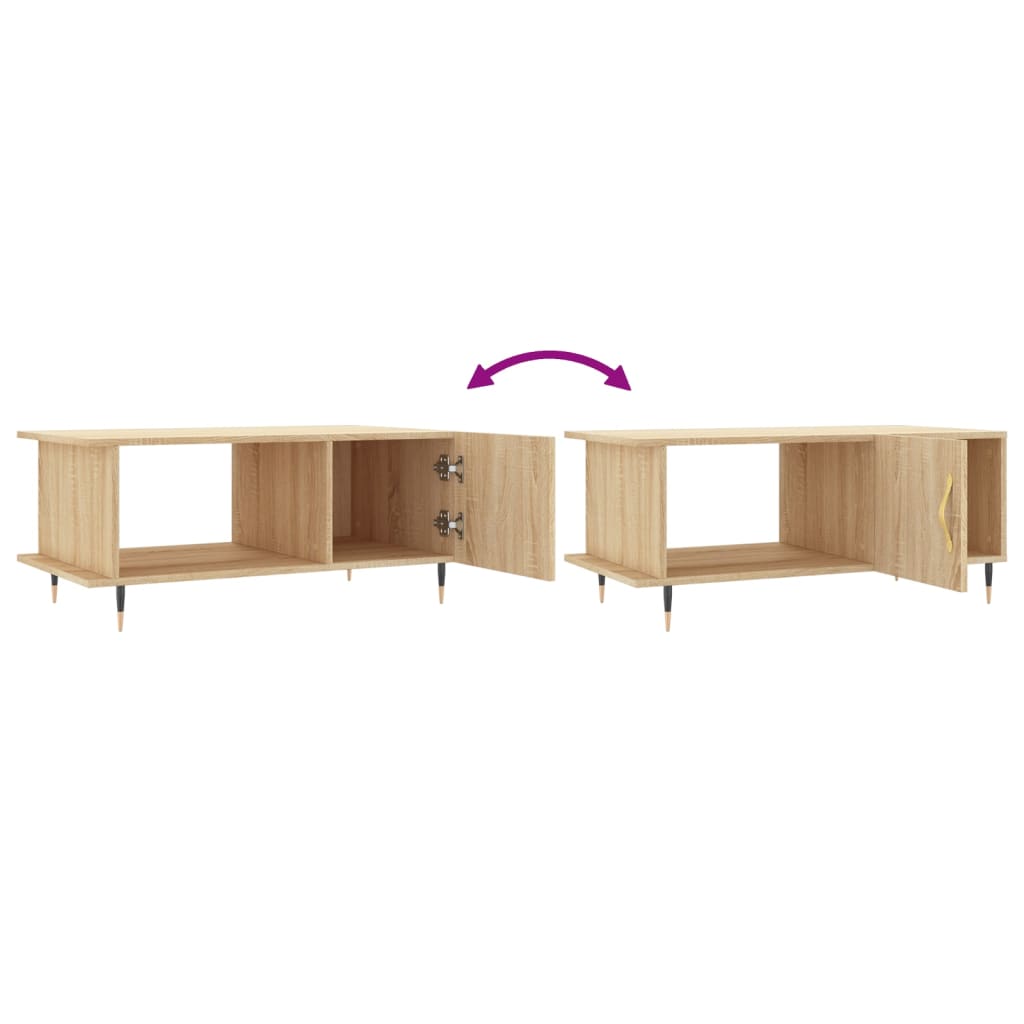 Coffee table, sonoma oak, 90x50x40 cm, processed wood