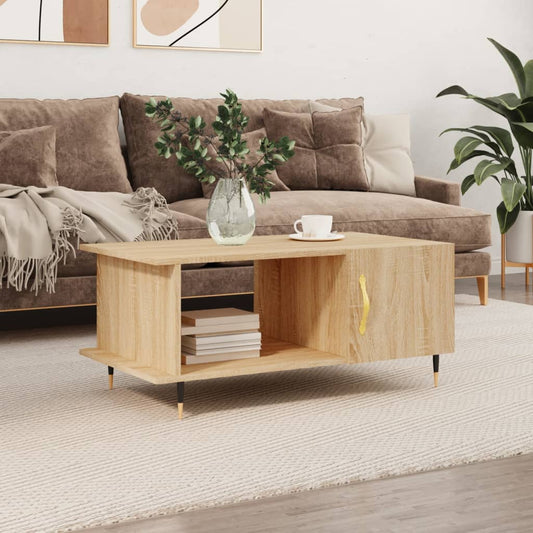 Coffee table, sonoma oak, 90x50x40 cm, processed wood