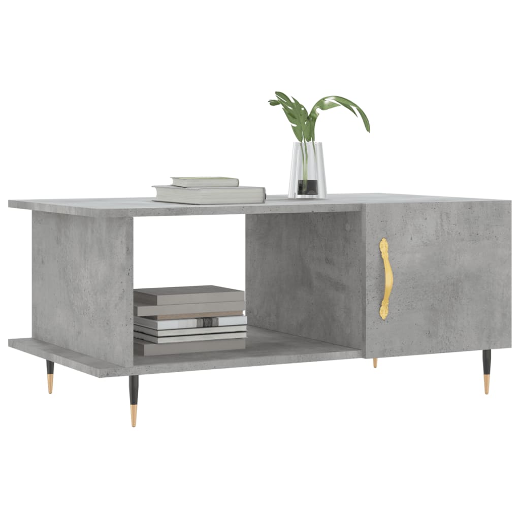 Coffee table, concrete gray, 90x50x40 cm, processed wood
