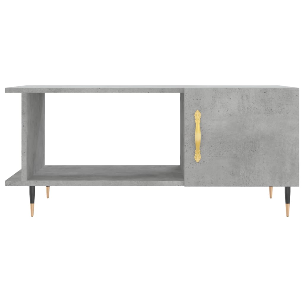 Coffee table, concrete gray, 90x50x40 cm, processed wood