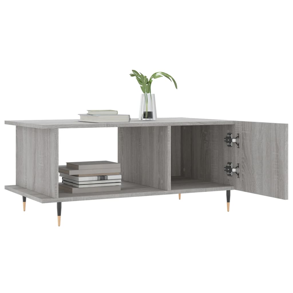 Coffee table, sonoma grey, 90x50x40 cm, processed wood