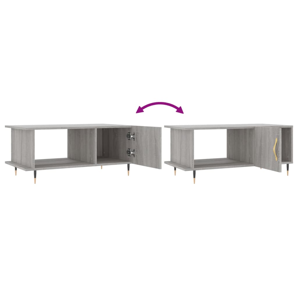 Coffee table, sonoma grey, 90x50x40 cm, processed wood
