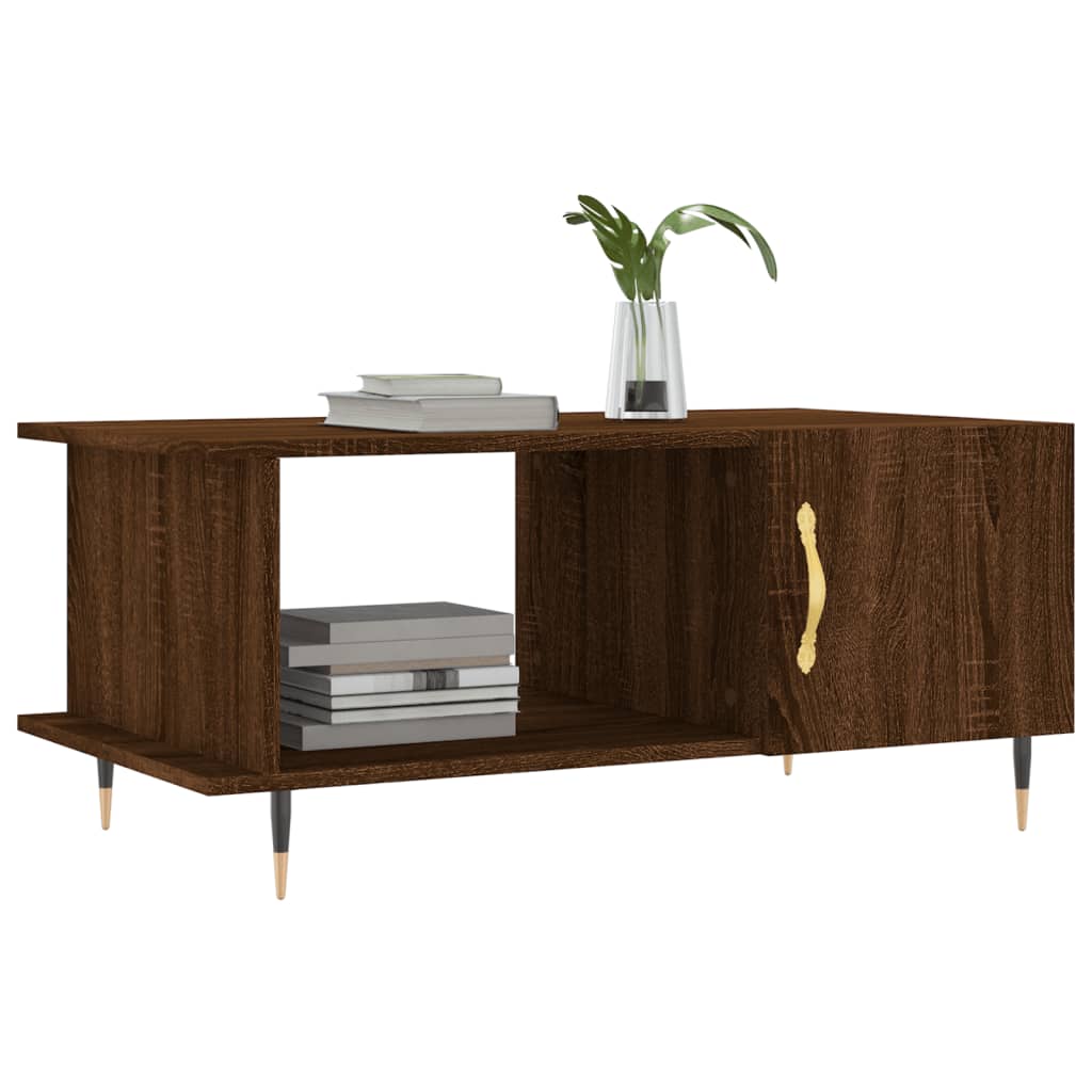 Coffee table, brown oak, 90x50x40 cm, processed wood