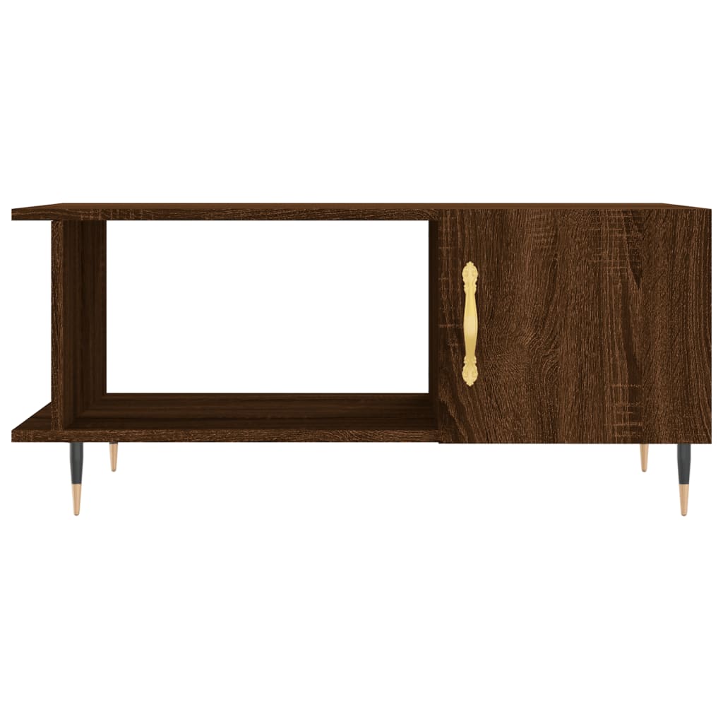 Coffee table, brown oak, 90x50x40 cm, processed wood